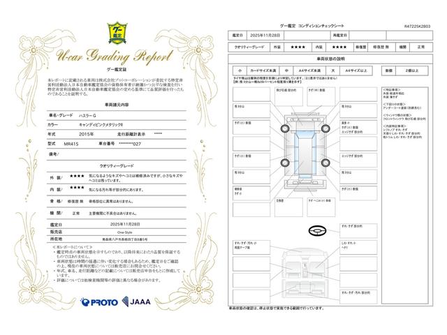 車両状態評価書