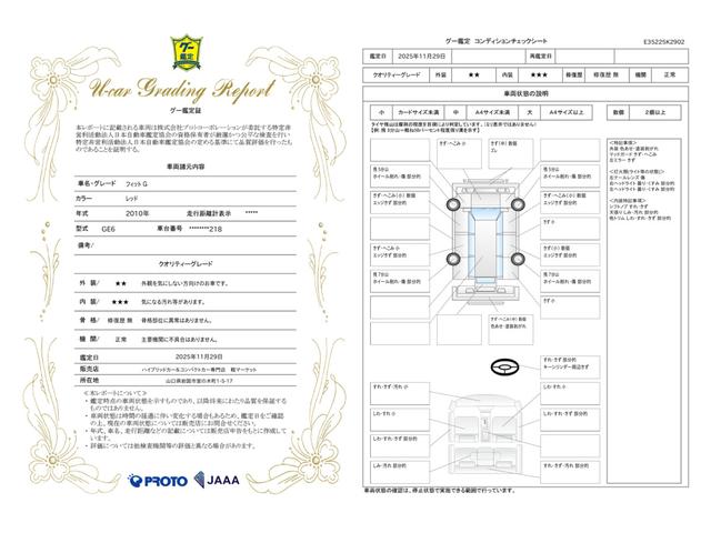 車両状態評価書