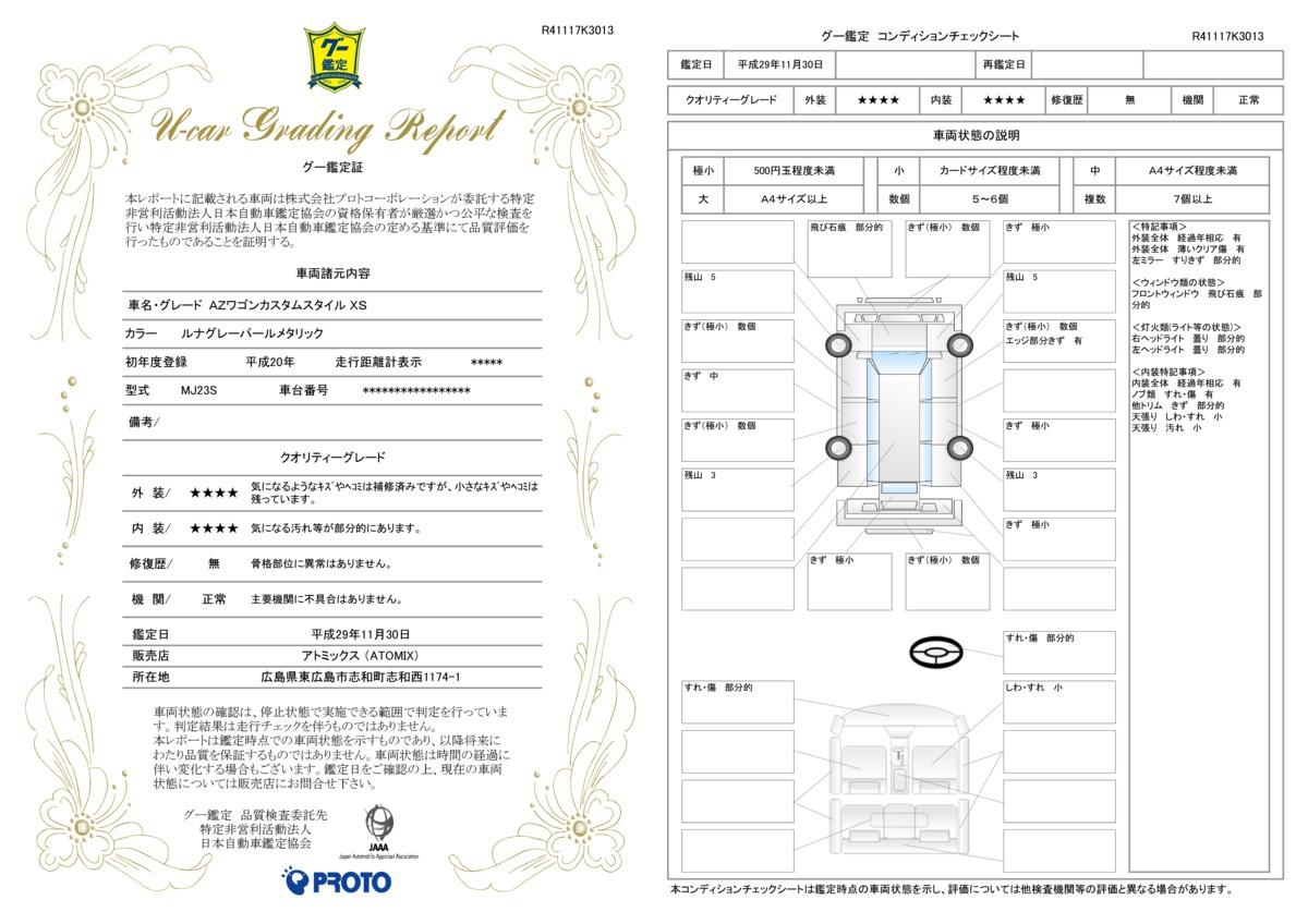 車両状態評価書