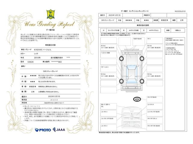 車両状態評価書