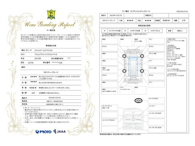 車両状態評価書