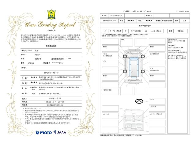 車両状態評価書