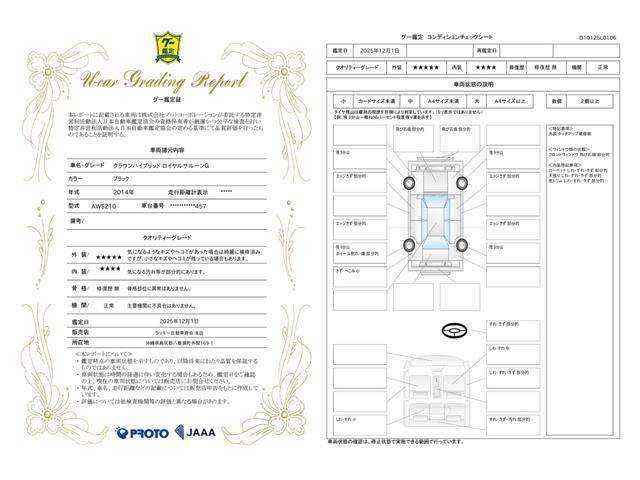 車両状態評価書