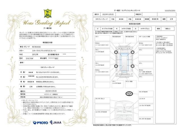 車両状態評価書