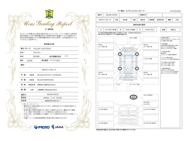 車両状態評価書