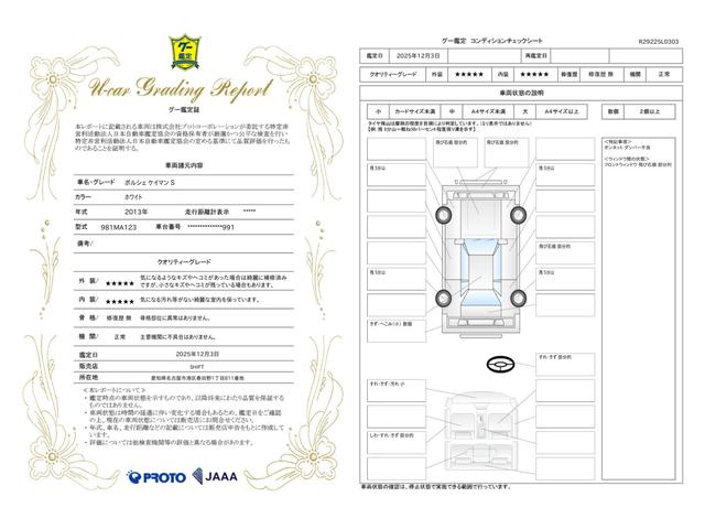 車両状態評価書