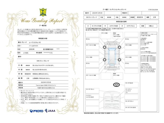 車両状態評価書