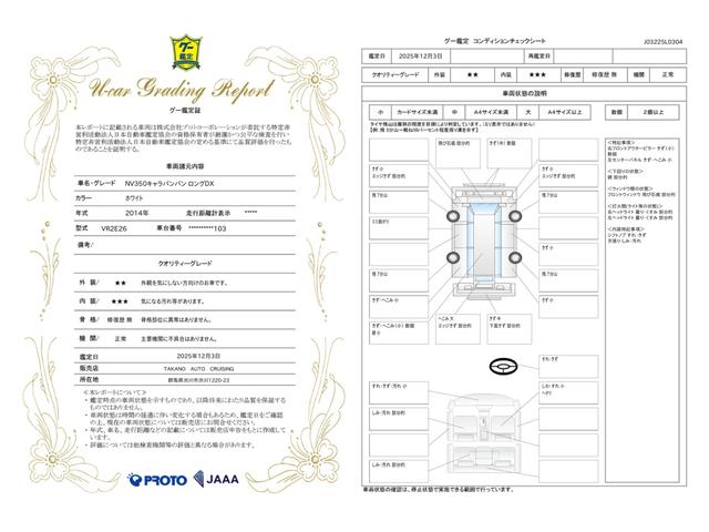 車両状態評価書