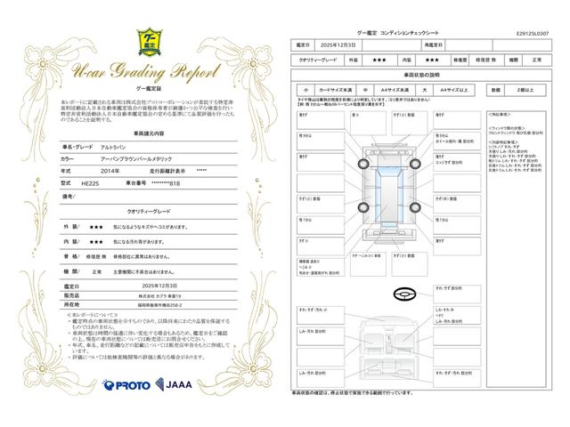 車両状態評価書