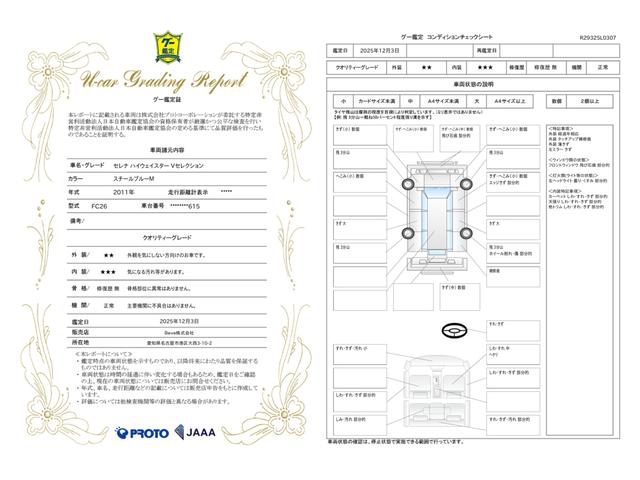 車両状態評価書