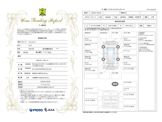 車両状態評価書