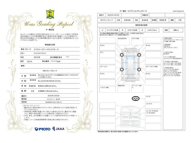 車両状態評価書