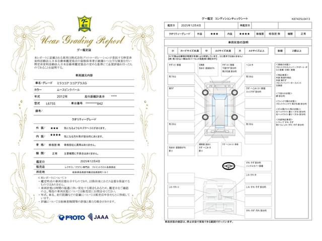 車両状態評価書