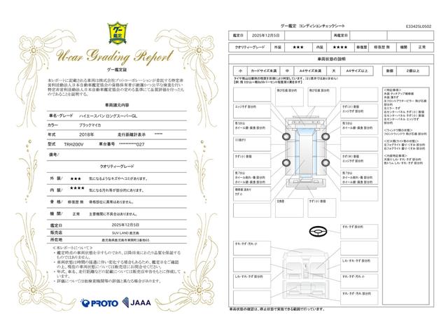 車両状態評価書