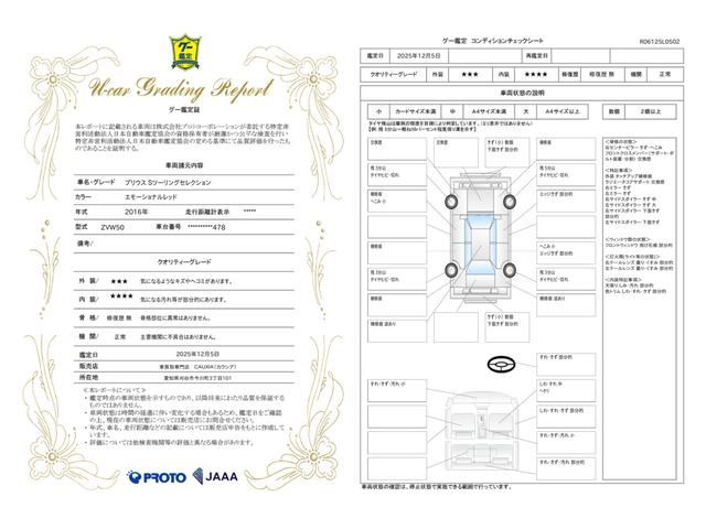 車両状態評価書