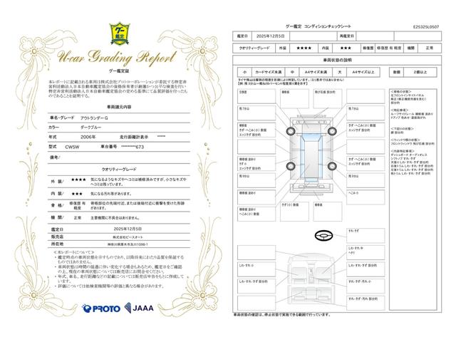 車両状態評価書