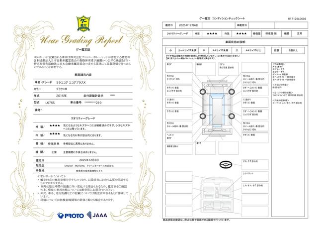 車両状態評価書