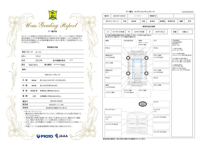 車両状態評価書