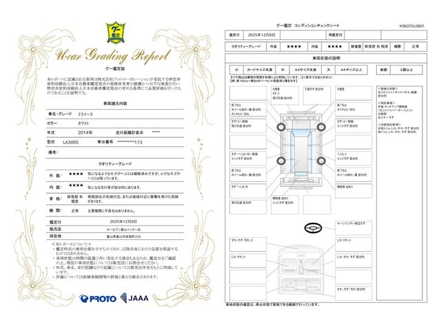 車両状態評価書