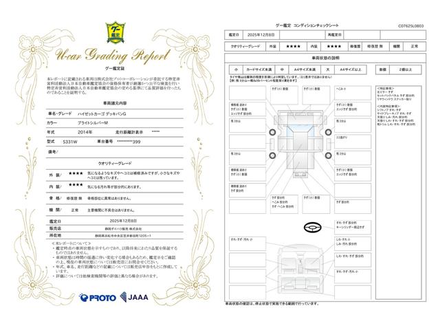 車両状態評価書
