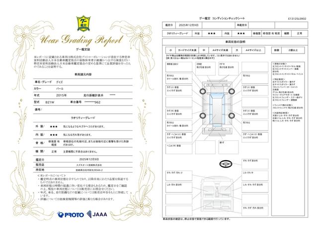 車両状態評価書