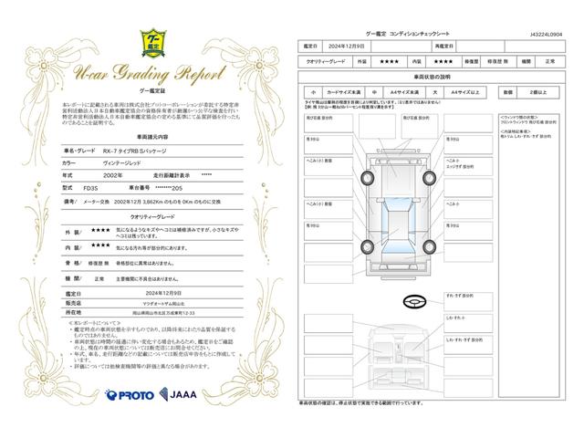 車両状態評価書