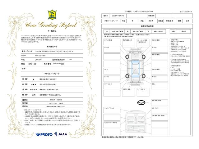 車両状態評価書