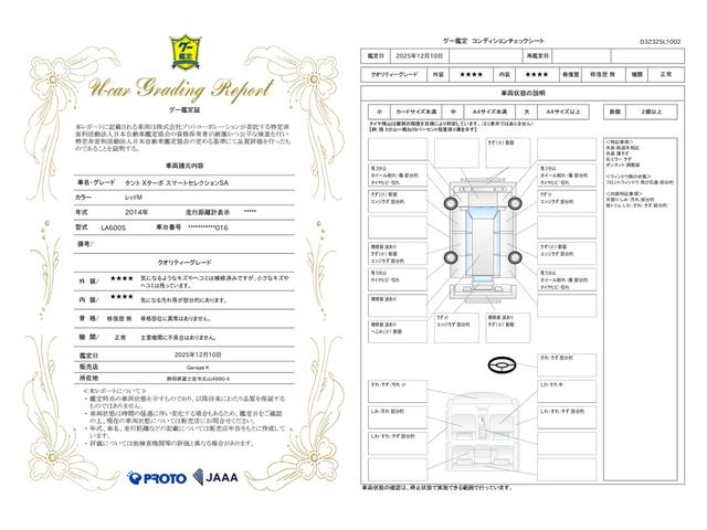 車両状態評価書