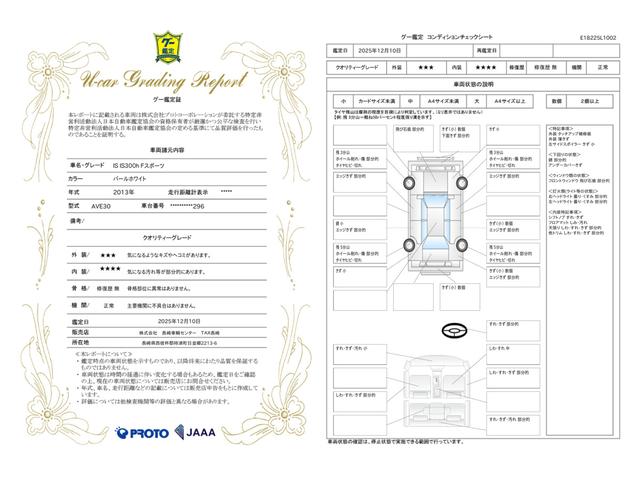 車両状態評価書