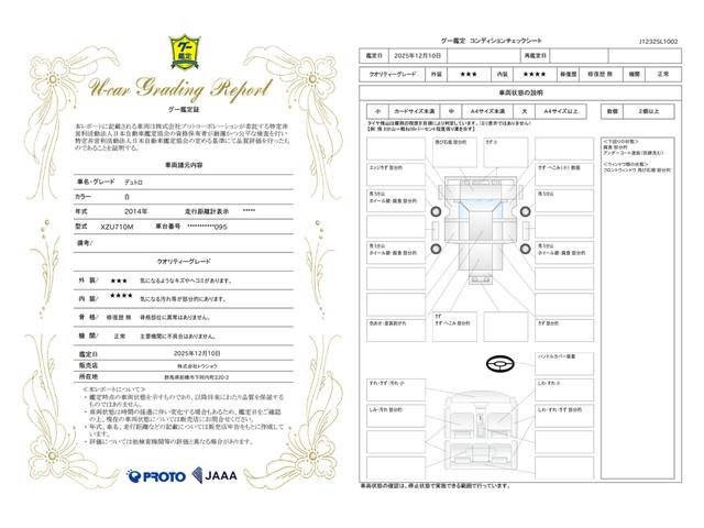 車両状態評価書