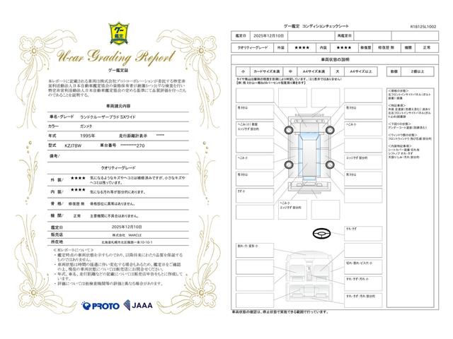 車両状態評価書