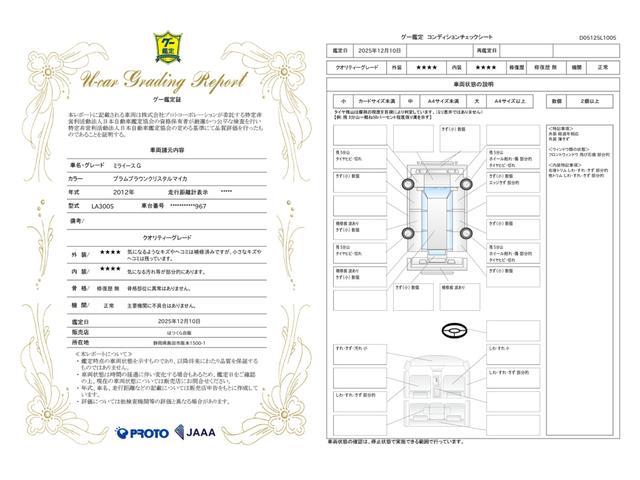 車両状態評価書