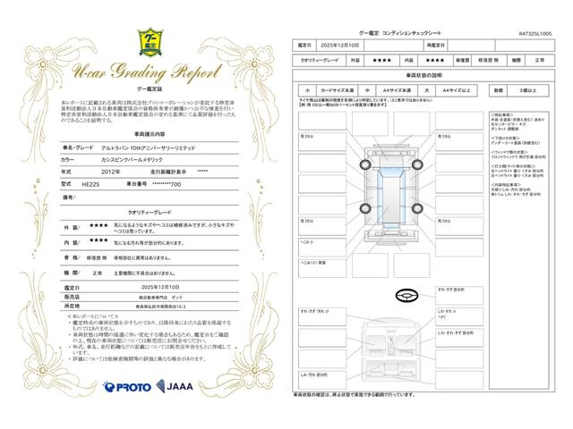 車両状態評価書