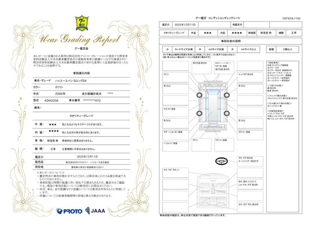 車両状態評価書