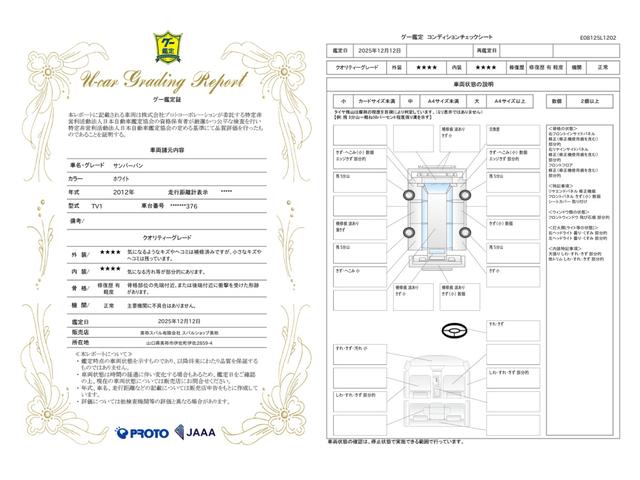 車両状態評価書