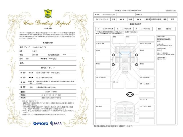 車両状態評価書