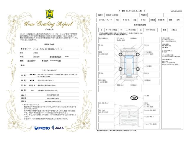車両状態評価書
