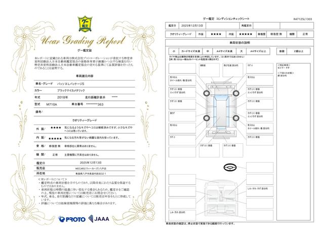 車両状態評価書