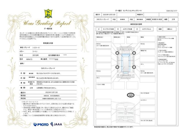 車両状態評価書