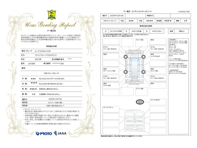車両状態評価書