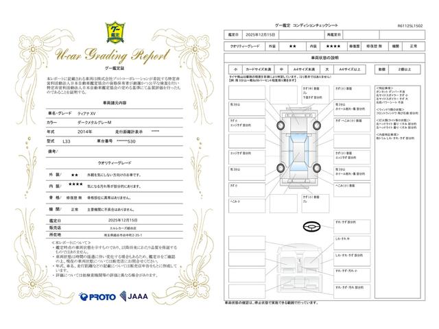 車両状態評価書