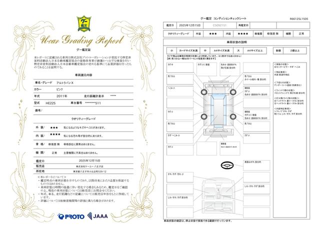 車両状態評価書