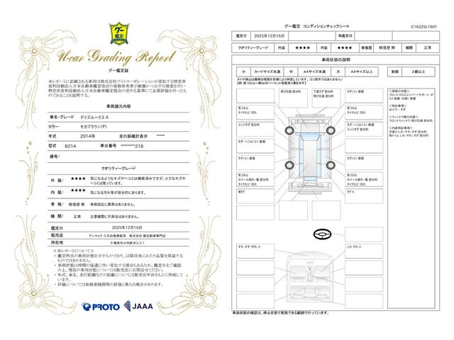 車両状態評価書