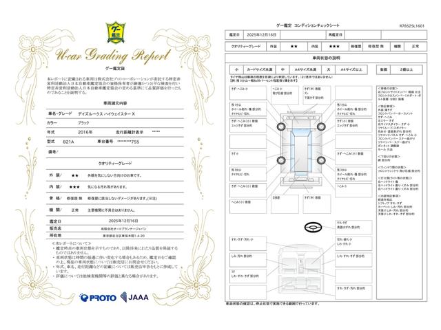 車両状態評価書