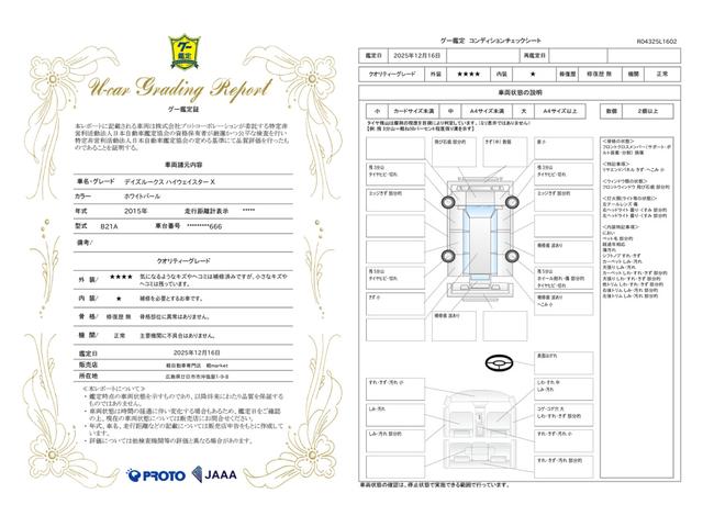 車両状態評価書