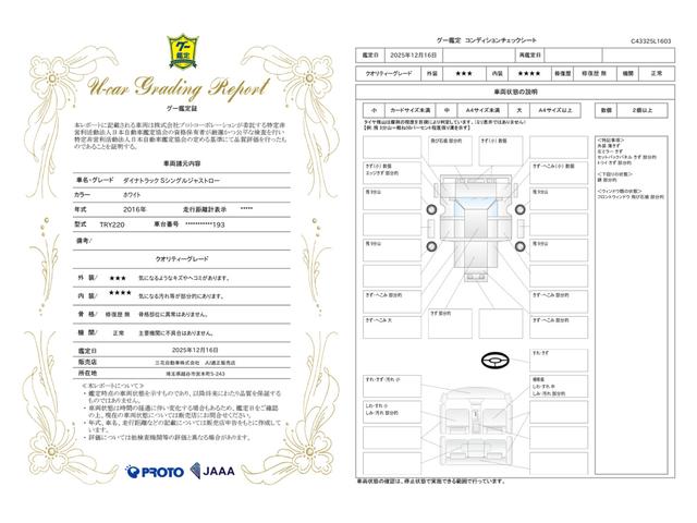 車両状態評価書