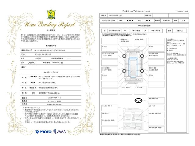車両状態評価書