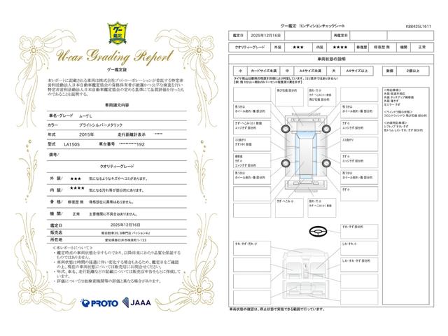 車両状態評価書