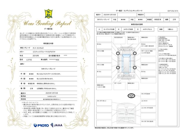 車両状態評価書