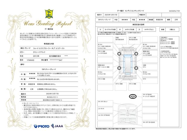 車両状態評価書